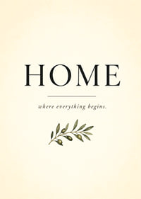 A stylish poster with the word 'HOME' and an olive branch.-7