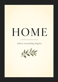 A stylish poster with the word 'HOME' and an olive branch.-5