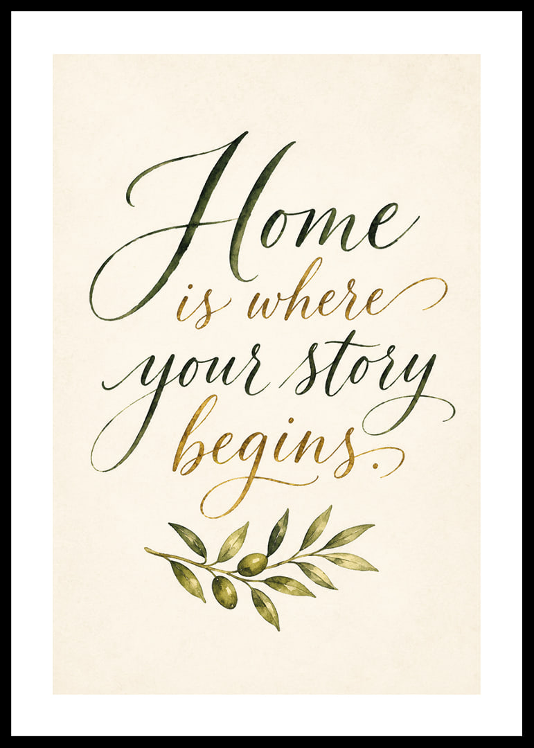 An elegant poster with a reassuring message about home.-12