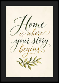 An elegant poster with a reassuring message about home.-4