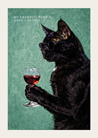 A cat with glasses enjoys a glass of wine in style.-3