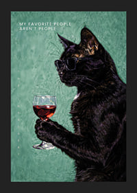 A cat with glasses enjoys a glass of wine in style.-5