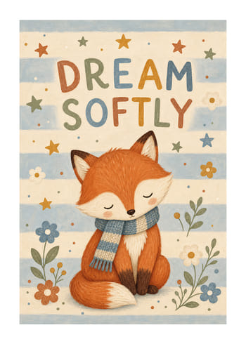 Poster Dream Softly Little Fox