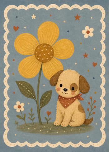 Poster Puppy Blossom