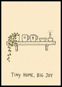 A shelf with simple charm and cozy decor.-6