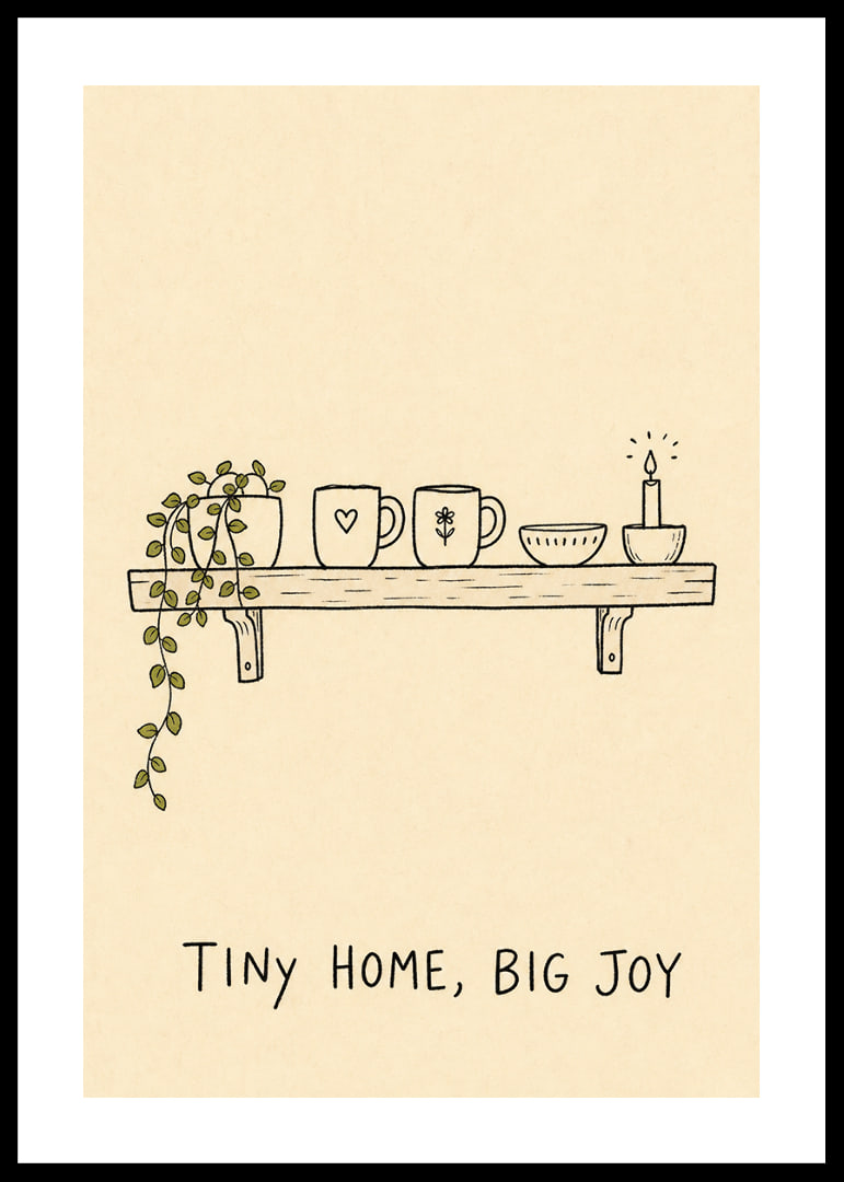 A shelf with simple charm and cozy decor.-12
