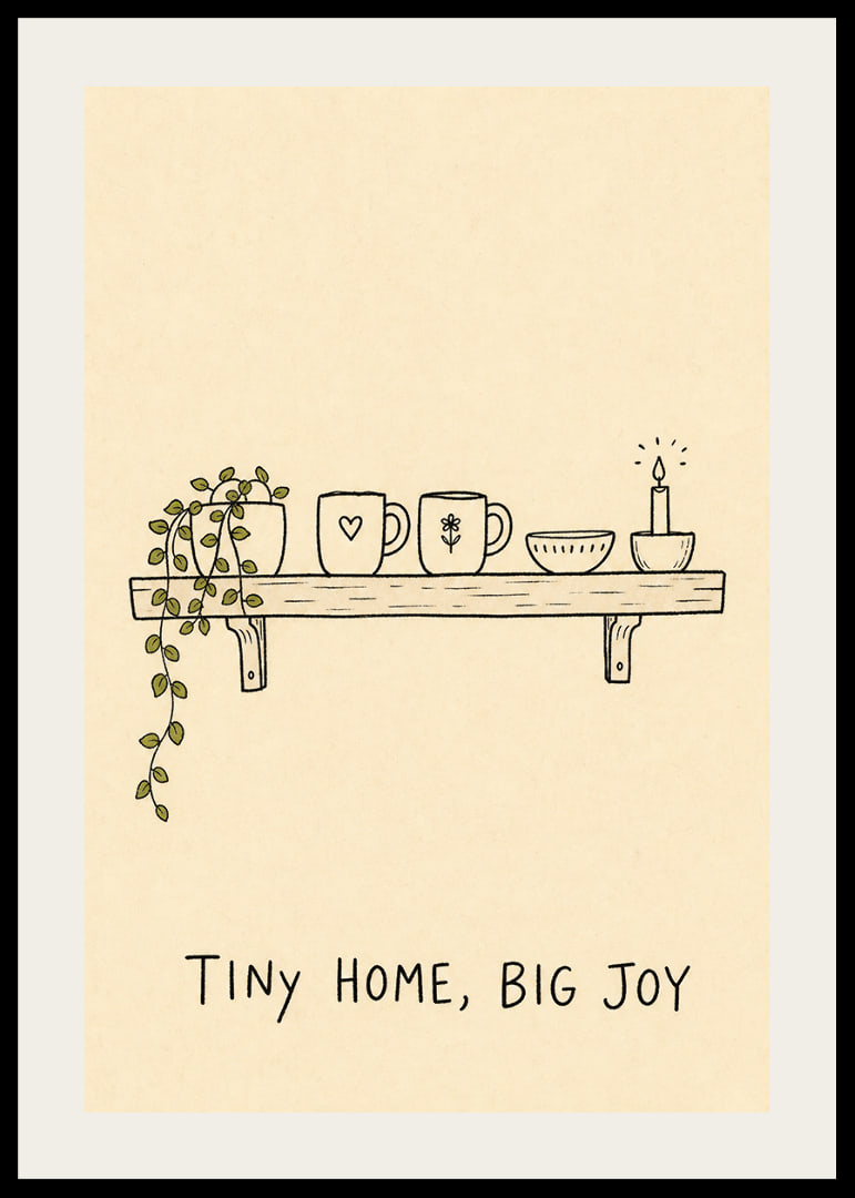 A shelf with simple charm and cozy decor.-12