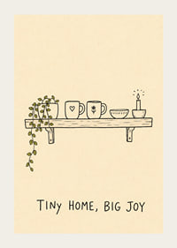 A shelf with simple charm and cozy decor.-3