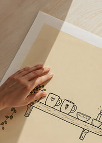 A shelf with simple charm and cozy decor.-9