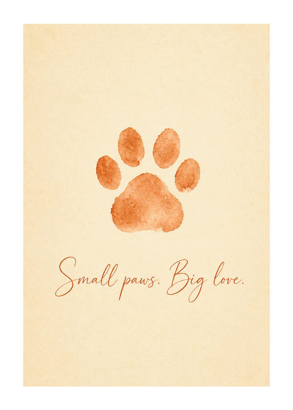 Affiche Pawprints Of Love