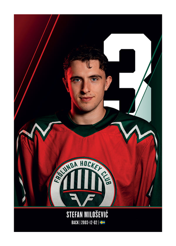 Poster Stefan Milosevic #3 Frölunda HC 2026/2027