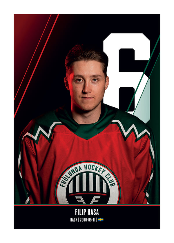 Poster Filip Hasa #6 Frölunda HC 2026/2027