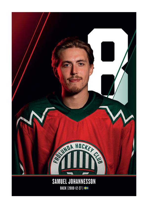 Poster Samuel Johannesson #8 Frölunda HC 2026/2027