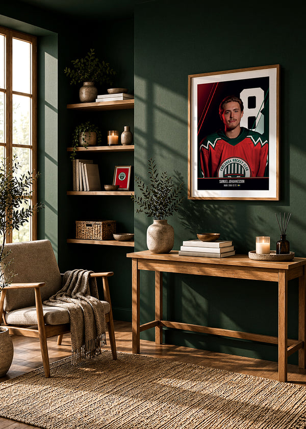 Poster Samuel Johannesson #8 Frölunda HC 2026/2027 crossfade