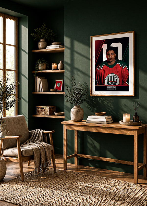 Poster Max Westergård #10 Frölunda HC 2026/2027 crossfade