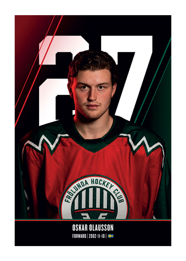 Poster Oskar Olausson #27 Frölunda HC 2026/2027