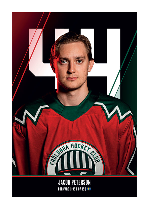 Poster Jacob Peterson #44 Frölunda HC 2026/2027