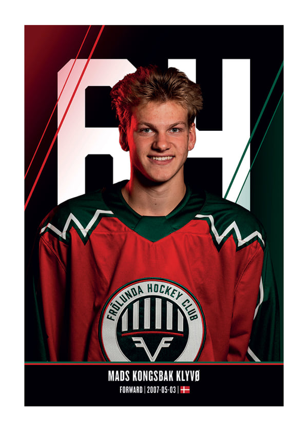 Poster Mads Kongsbak Klyvø #64 Frölunda HC 2026/2027