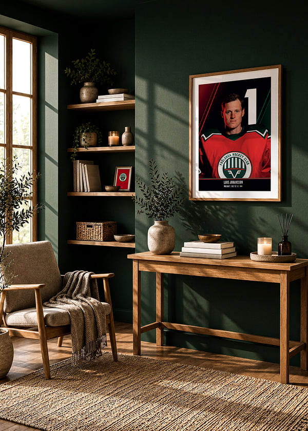 Poster Lars Johansson #1 Frölunda HC 2026/2027 crossfade