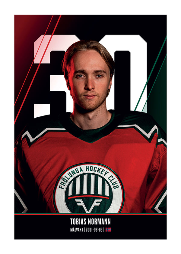 Poster Tobias Normann #30 Frölunda HC 2026/2027