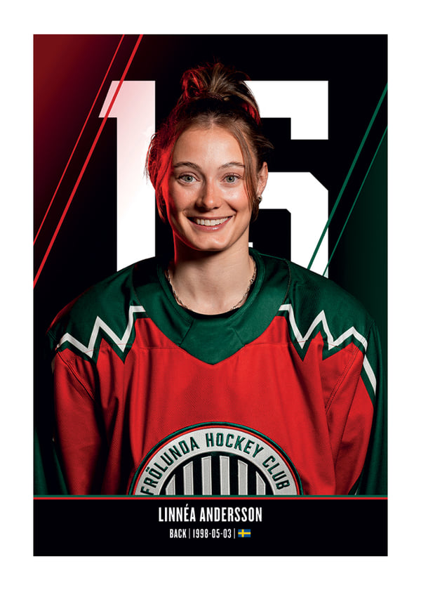 Poster Linnéa Andersson #15 Frölunda HC 2026/2027