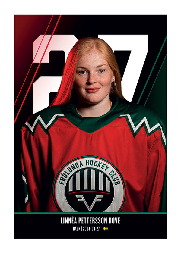 Poster Linnéa Pettersson Dove #27 Frölunda HC 2026/2027