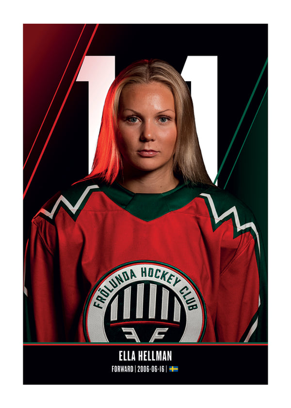 Poster Ella Hellman #11 Frölunda HC 2026/2027