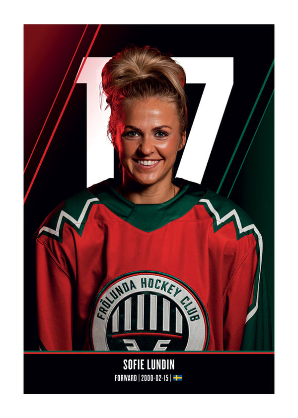 Poster Sofie Lundin #17 Frölunda HC 2026/2027