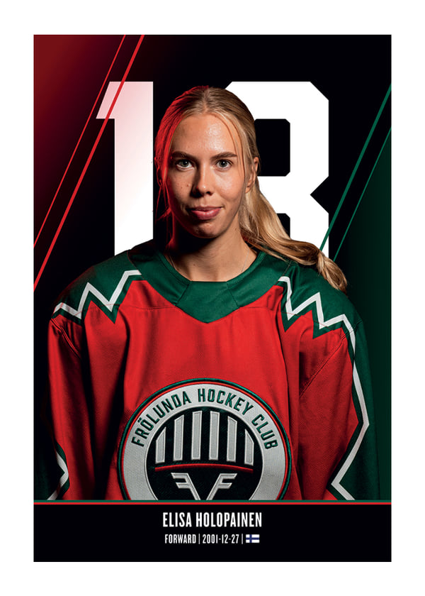 Poster Elisa Holopainen #18 Frölunda HC 2026/2027