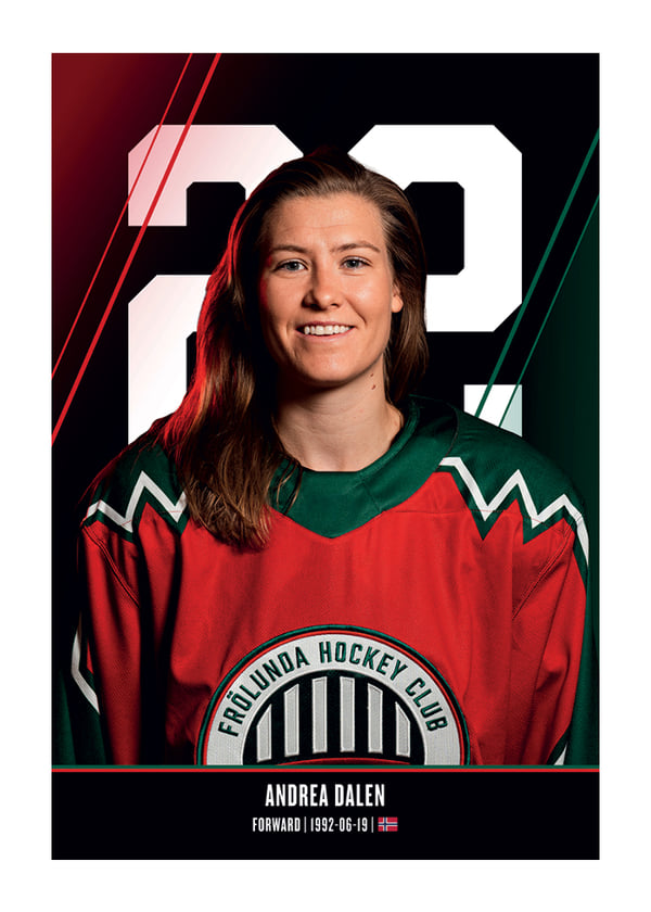 Poster Andrea Dalen #22 Frölunda HC 2026/2027
