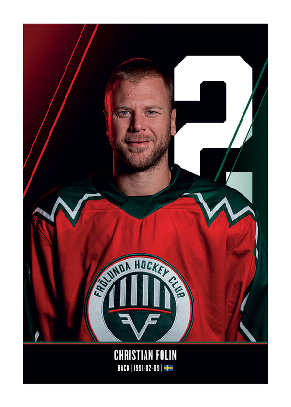 Poster Christian Folin #2 Frölunda HC 2026/2027