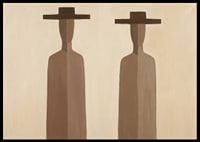 Two mysterious figures in subtle brown tones.-6