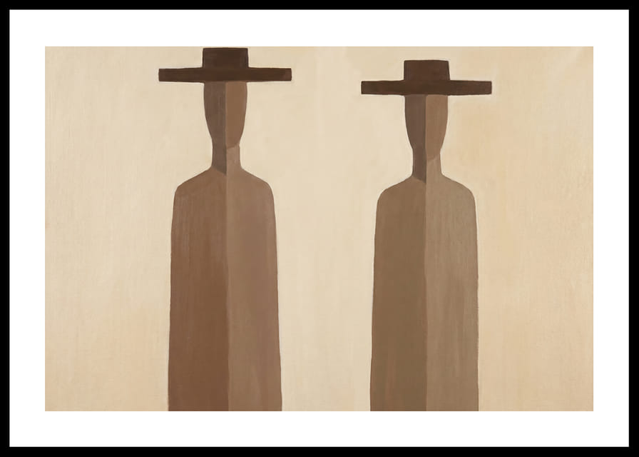 Two mysterious figures in subtle brown tones.-12