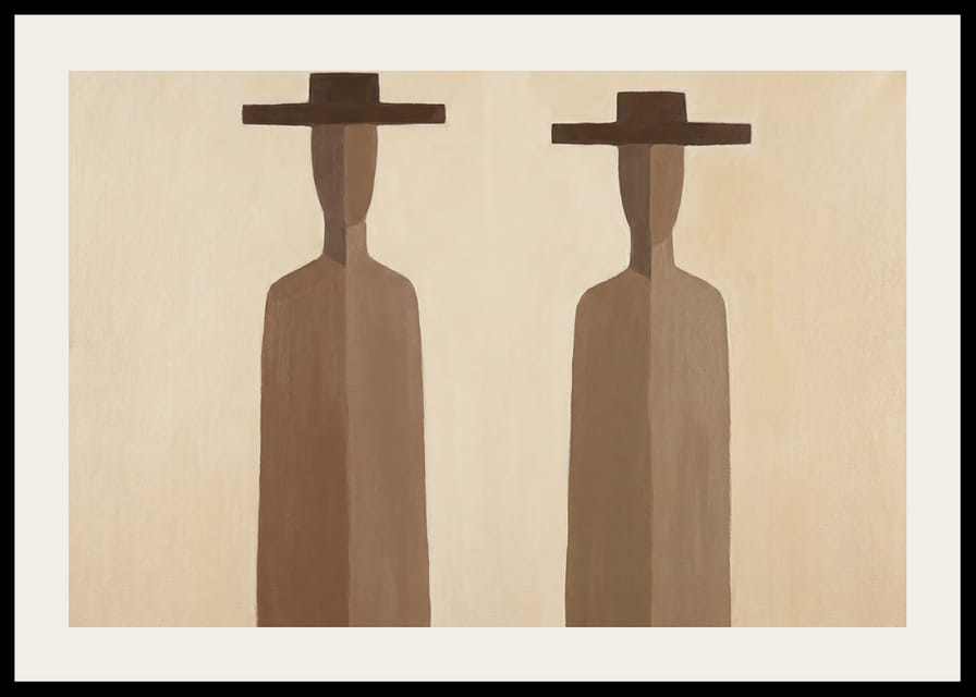 Two mysterious figures in subtle brown tones.-12