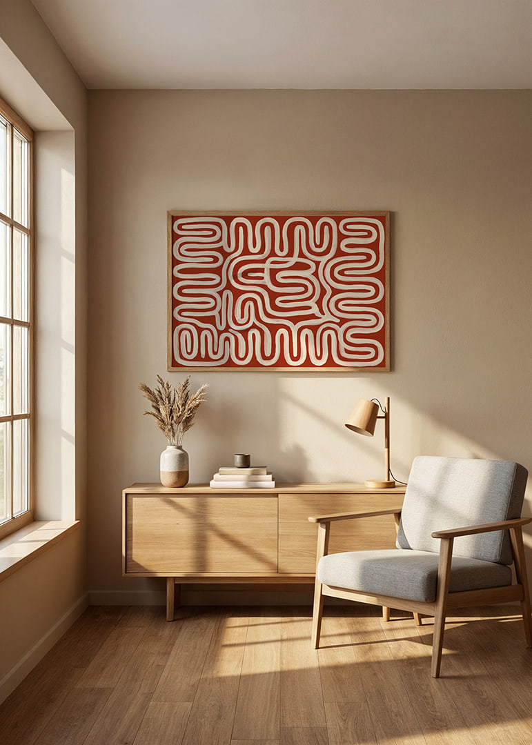 Soft lines merge into a soothing pattern.-12