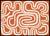 Organic lines dance in earthy terracotta.-0