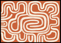 Organic lines dance in earthy terracotta.-0