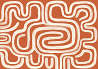 Organic lines dance in earthy terracotta.-1