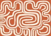 Organic lines dance in earthy terracotta.-1