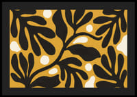 Black leaves dance against a golden background.-4