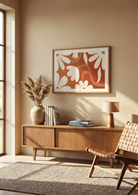 Soft flowers swirl in earthy tones.-8