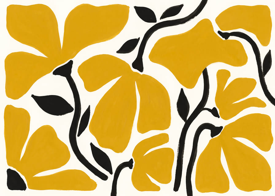 Warm shades of yellow create vibrant floral magic.-12