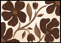 Varm och jordnära blomsterdesign i chokladtoner.-6