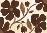Varm och jordnära blomsterdesign i chokladtoner.-7