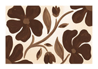 Varm och jordnära blomsterdesign i chokladtoner.-1