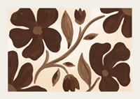 Varm och jordnära blomsterdesign i chokladtoner.-3