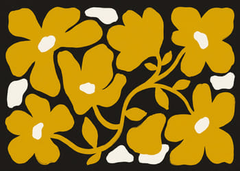 Juliste Golden Petal Symphony