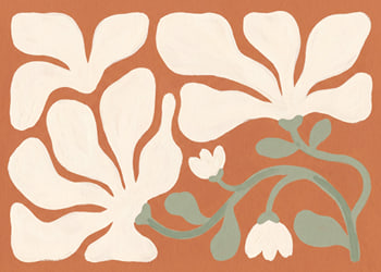 Poster Abstract Earthy Flora