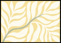 Soft leaves against a sunny yellow background spread tranquility.-0