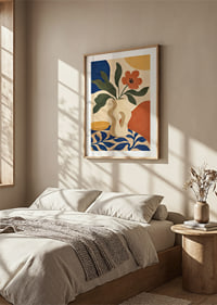 A powerful flower painting with vibrant colors and organic shapes.-8